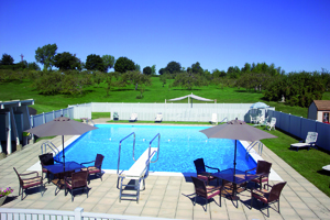 Heated exterior pool